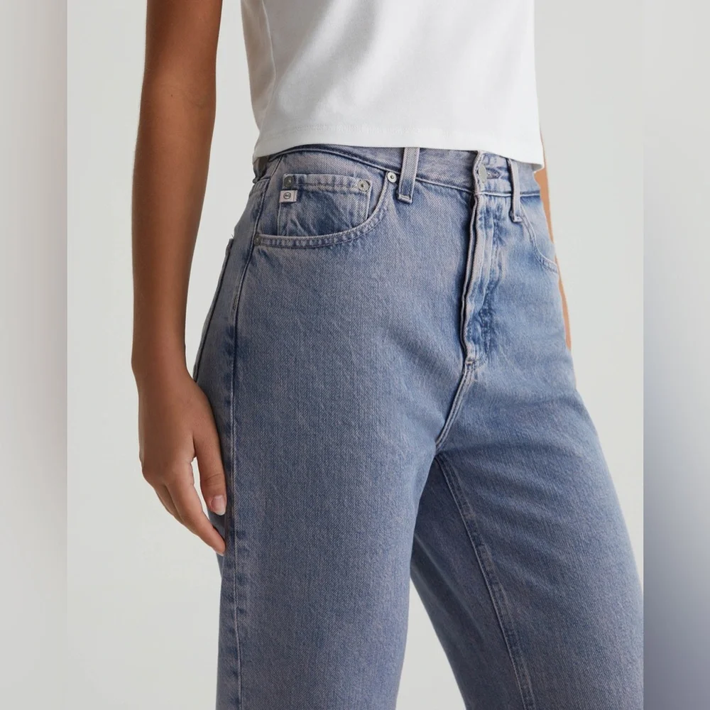 NEW AG Clove Relaxed Vintage Straight Jeans Moonwash Illusion Size 27 - Picture 2 of 12